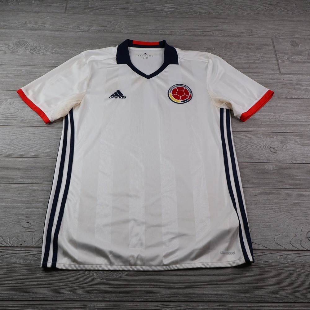 Adidas Colombia FCF Soccer Jersey Men's Medium White Climacool